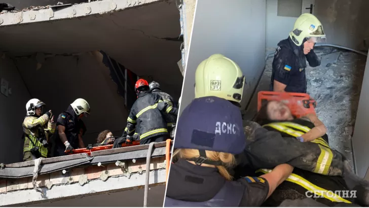 Спасатели достали людей из-под завалов. Фото: Reuters, коллаж "Сегодня"
